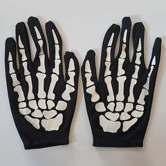 Halloween Skeleton Hand Knitted Gloves Elastic Touch Screen Ghost Claw Gloves