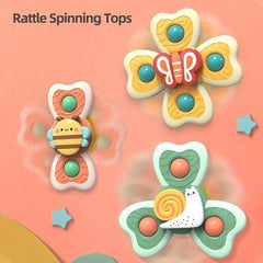 Suction Cup Spinning Tops Toy - Window Suction Sensory Toys