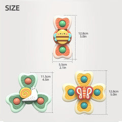 Suction Cup Spinning Tops Toy - Window Suction Sensory Toys