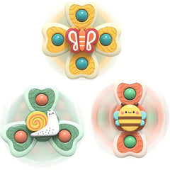 Suction Cup Spinning Tops Toy - Window Suction Sensory Toys