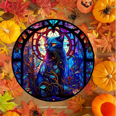 Halloween Memorial Cat Suncatcher - Pet Loss Gift