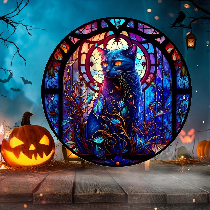 Halloween Memorial Cat Suncatcher - Pet Loss Gift
