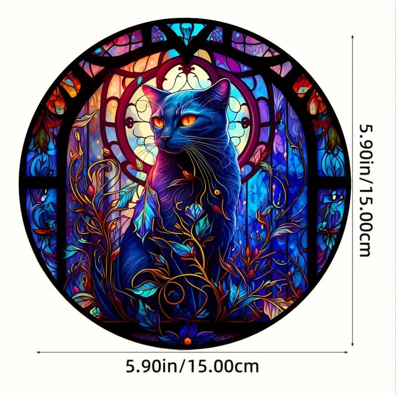 Halloween Memorial Cat Suncatcher - Pet Loss Gift