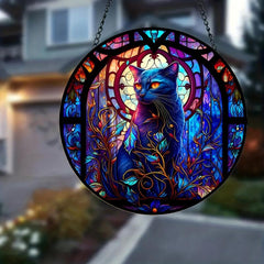Halloween Memorial Cat Suncatcher - Pet Loss Gift