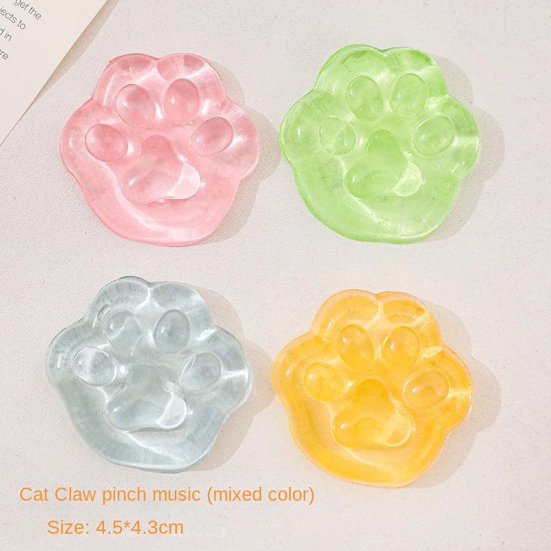 2pcs Jelly Cat Claw Pinch Toy Transparent Vent Toy