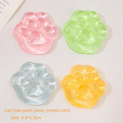 2pcs Jelly Cat Claw Pinch Toy Transparent Vent Toy