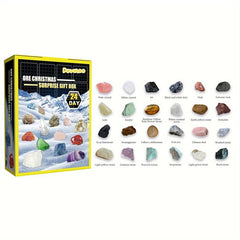 24 Grids Mineral Christmas Countdown 24 Days Surprise Multicolor Mineral Toy