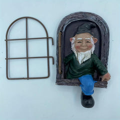 Creative Elf Go Out Tree Hug Statue for Garden Decoration