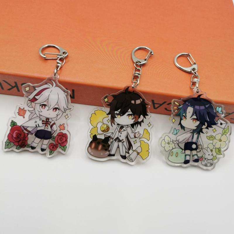 Anime Game Pretty Suit Character Key Chain Acrylic Pendant