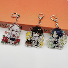 Anime Game Pretty Suit Character Key Chain Acrylic Pendant