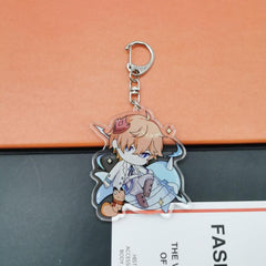 Anime Game Pretty Suit Character Key Chain Acrylic Pendant