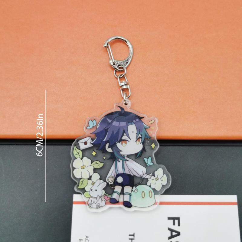 Anime Game Pretty Suit Character Key Chain Acrylic Pendant