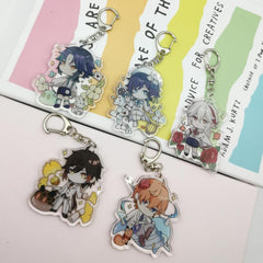 Anime Game Pretty Suit Character Key Chain Acrylic Pendant