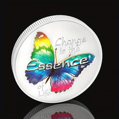 Colorful Butterfly 3D Relief Coin for Collection Lucky Coin Party Souvenir