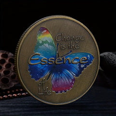Colorful Butterfly 3D Relief Coin for Collection Lucky Coin Party Souvenir