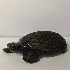 Ebony Wood Carved Money Turtle Cartoon Gift For Kids