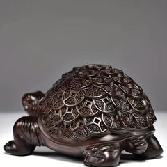 Ebony Wood Carved Money Turtle Cartoon Gift For Kids