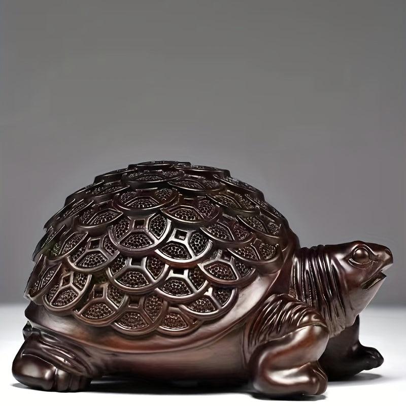 Ebony Wood Carved Money Turtle Cartoon Gift For Kids