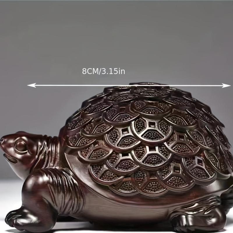 Ebony Wood Carved Money Turtle Cartoon Gift For Kids