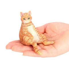 Orange Cat Statue Simulation Pet Cat Model Orange Cat Sitting