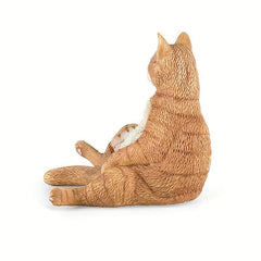 Orange Cat Statue Simulation Pet Cat Model Orange Cat Sitting