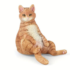 Orange Cat Statue Simulation Pet Cat Model Orange Cat Sitting