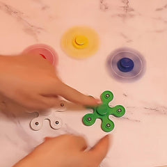 4 Pcs Five-leaf Finger Tops Steel Ball Spiral Decompression Toys