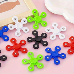 4 Pcs Five-leaf Finger Tops Steel Ball Spiral Decompression Toys