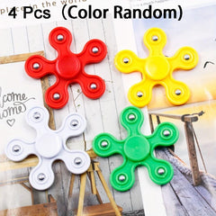 4 Pcs Five-leaf Finger Tops Steel Ball Spiral Decompression Toys