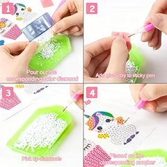26pcs Letter Diamond Painting Stickers DIY Rhinestone Mosaic Number Stickers