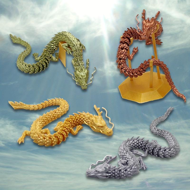 3D Printed God Dragon Car Ornaments for Home Decor