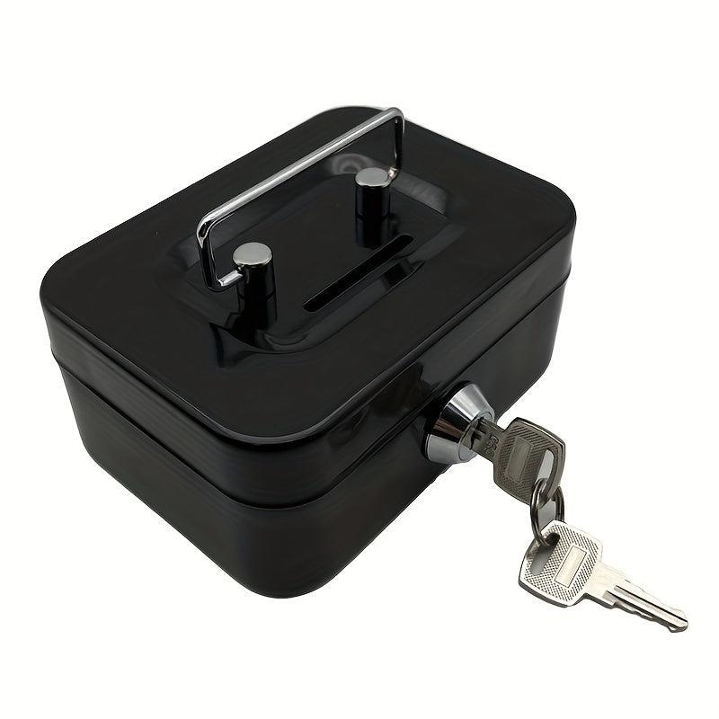 Mini Cash Box With Coin Slot Lock Box With Key - Small Safe For Kids