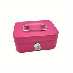 Mini Cash Box With Coin Slot Lock Box With Key - Small Safe For Kids