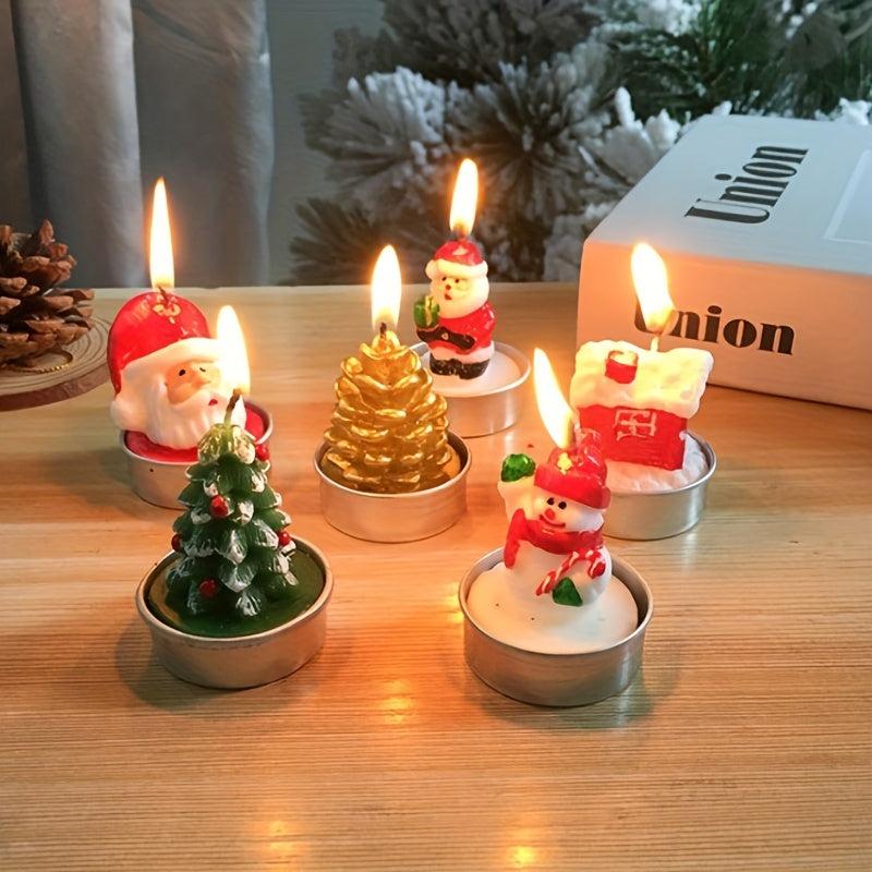 Christmas Candle Painted Decoration Christmas Gift