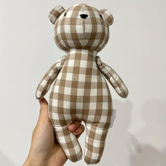 Plaid Bear Comfort Doll Baby Toy Cloth Can Bite Doll Photo Doll Children's Gift