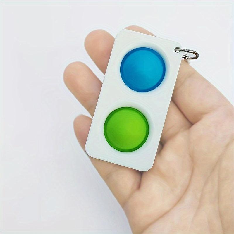 Finger Bubble Music Silicone Decompression Toy Keychain Pendant