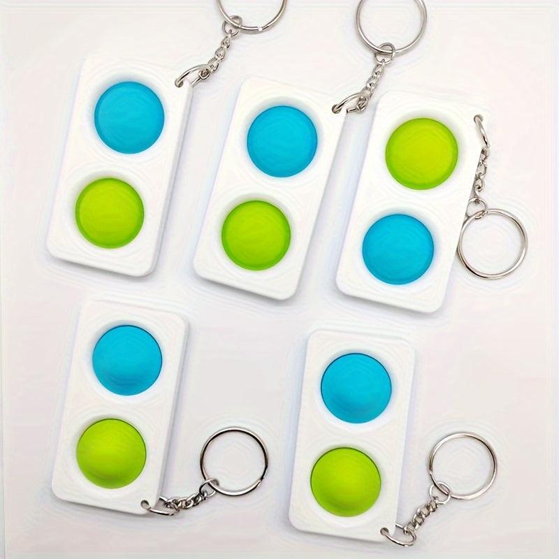 Finger Bubble Music Silicone Decompression Toy Keychain Pendant