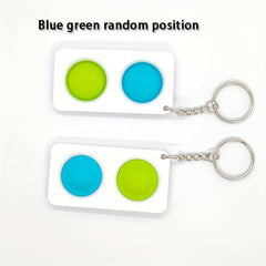 Finger Bubble Music Silicone Decompression Toy Keychain Pendant