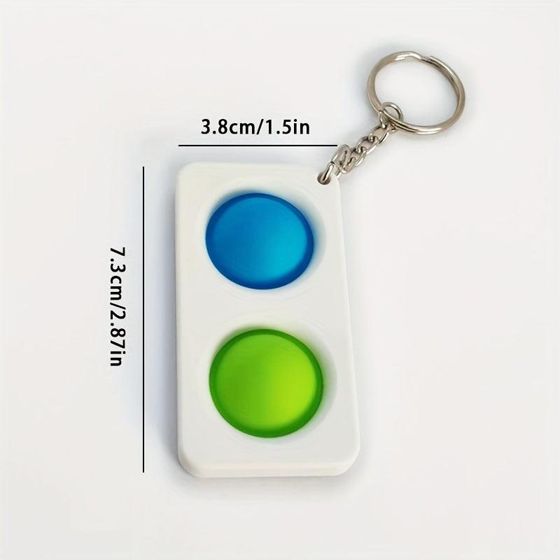 Finger Bubble Music Silicone Decompression Toy Keychain Pendant