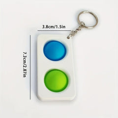 Finger Bubble Music Silicone Decompression Toy Keychain Pendant