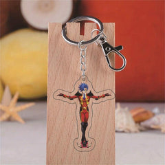 Anime Figure Keychain 5cm Skateboard Keyring Toy for Friends
