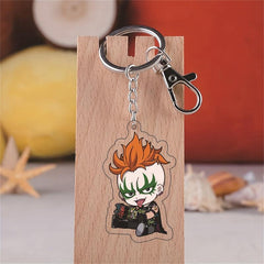 Anime Figure Keychain 5cm Skateboard Keyring Toy for Friends