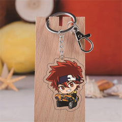 Anime Figure Keychain 5cm Skateboard Keyring Toy for Friends