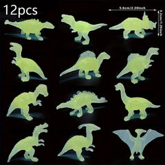 12pcs Mini Dinosaur Nightlight Soft Adhesive Non-Repetitive Types