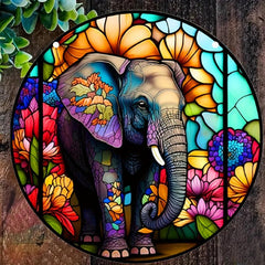 Colorful Elephant Double Side Painted Suncatcher Gift For Mom Friends