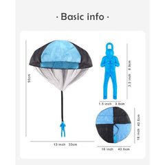 4pcs Hand Throwing Parachute Flying Toys Kids Outdoor Games