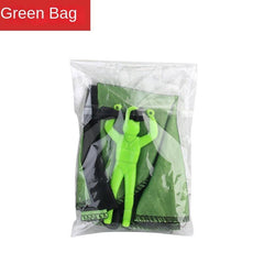 4pcs Hand Throwing Parachute Flying Toys Kids Outdoor Games