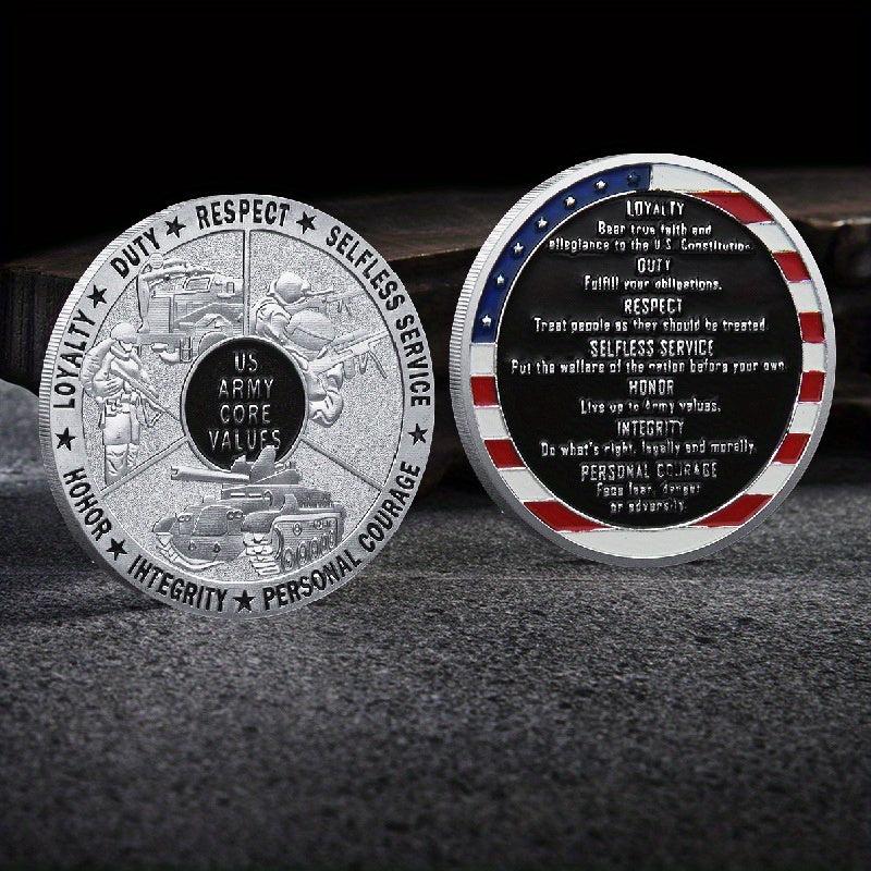 US Military Challenge Coin ARMY CORE VALUES NAVY MARINES For Collections