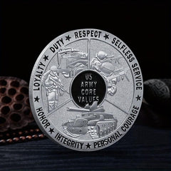 US Military Challenge Coin ARMY CORE VALUES NAVY MARINES For Collections