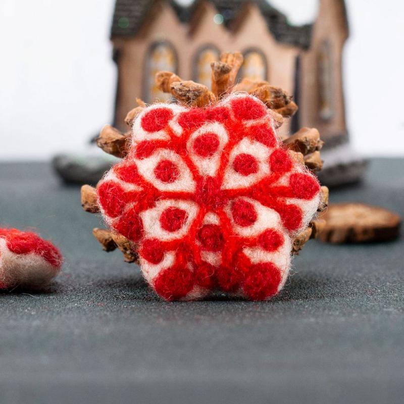 Christmas Snowflake Felt Pendant Holiday Hanging Decor